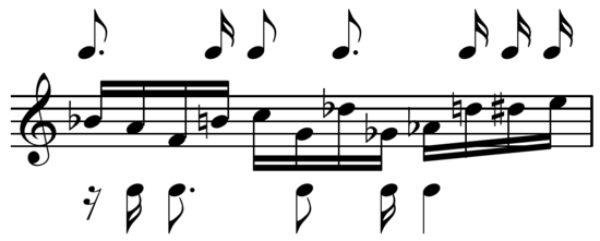 Movement III tone row