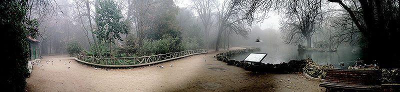 Panorámica del estanque en invierno.