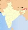 Ubicación de Arunachal Pradesh en India.