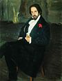 Portrait of Ivan Bilibin by B.Kustodiev (1901).jpg