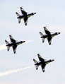 Four Thunderbird F-16 display diamond formation.jpg
