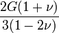 \frac{2G(1+\nu)}{3(1-2\nu)}