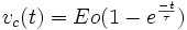  \quad v_c(t) = Eo (1 - e^{-t \over \tau})