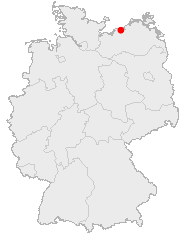 Bad Doberan en el mapa de Alemania