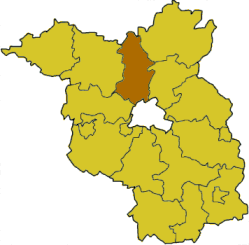 Lage des Landkreises Oberhavel in Brandenburg
