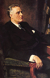 Retrato de Franklin Roosevelt.