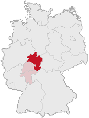 Lage des Regierungsbezirkes Kassel in Deutschland