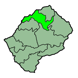 Mapa de Losoto con el distrito destacado.