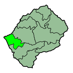 Mapa de Losoto con el distrito destacado.