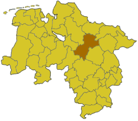 Lage des Landkreises Soltau-Fallingbostel in Niedersachsen