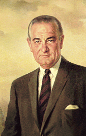 Retrato de Lyndon Johnson.