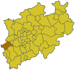 Lage des Kreises Heinsberg en Renania del Norte-Westfalia
