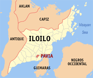Mapa de Iloilo que muestra la situación de Pavia