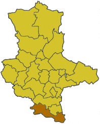 Lage des Burgenlandkreises in Sachsen-Anhalt