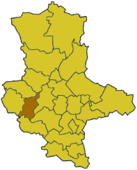 Lage des Landkreises Quedlinburg in Sachsen-Anhalt