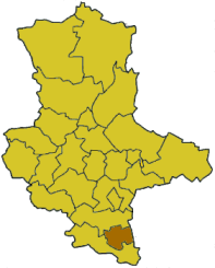 Lage des Landkreises Weißenfels in Sachsen-Anhalt