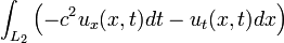 \int_{L_2} \left ( - c^2 u_x(x,t) dt - u_t(x,t) dx \right ) 